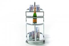 1970s Chrome Modernist Three Tier Bar Cart - 2820547