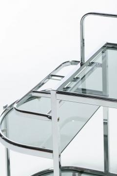 1970s Chrome Modernist Three Tier Bar Cart - 2820576