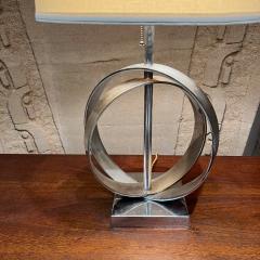 1970s Concentric Chrome Ring Table Lamp Mexico City - 3573309