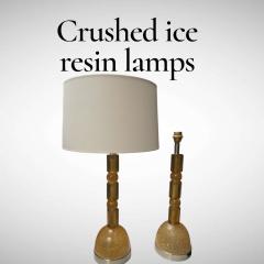 1970s Crushed ice table lamp by Marie Claude de Fouqui res - 4444721