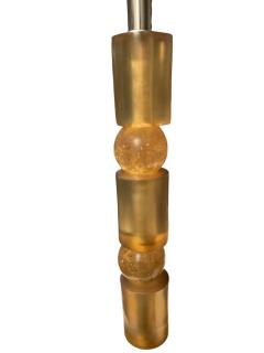 1970s Crushed ice table lamp by Marie Claude de Fouqui res - 4444727