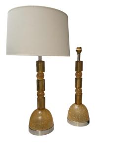 1970s Crushed ice table lamp by Marie Claude de Fouqui res - 4444745