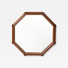 1970s Custom Made Octagonal Oak Mirror - 3572092