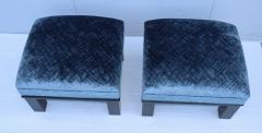 1970s Custom Made Velvet Ottomans On Casters - 2688529