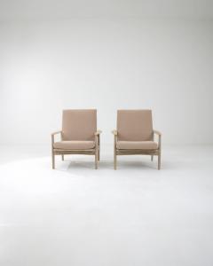 1970s Czech Modernist Upholstered Armchairs a Pair - 3469743