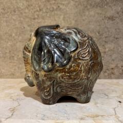 1970s Decorative Elephant Coin Bank Art Pottery - 3628367