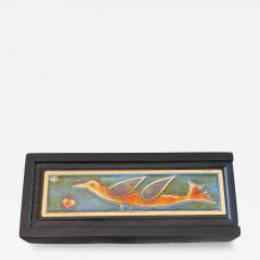 1970s Decorative etched brass table box by Jean Pierre Chevalier - 4619321