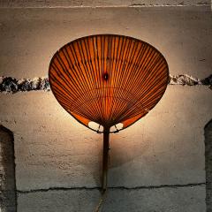 1970s Designer Ingo Maurer Uchiwa Bamboo Wall Light Sconce Germany - 2996636