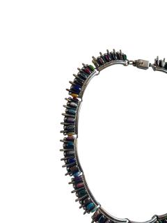 1970s Enamel and silver necklace - 4721146
