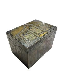 1970s Etched brass decorative box By Jean Paul Chevalier - 4372524