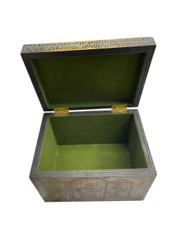 1970s Etched brass decorative box By Jean Paul Chevalier - 4372533