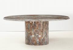 1970s Exotic Marble Oval Italian Dining Table - 2300969
