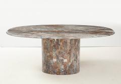 1970s Exotic Marble Oval Italian Dining Table - 2300971