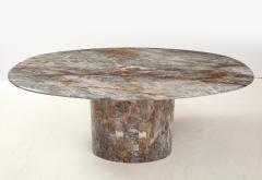 1970s Exotic Marble Oval Italian Dining Table - 2300972