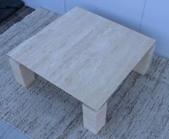 1970s Floating Top Italian Travertine Coffee Table - 2869020