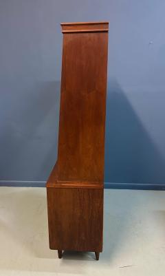 1970s Garrison Mid Century Walnut 2 Door China Cabinet - 4215400