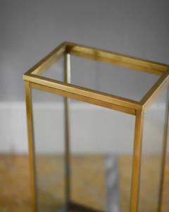 1970s Glass and Brass Umbrella Stand - 3357581