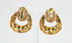 1970s Gold Door Knocker Earrings - 198887