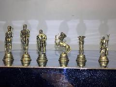 1970s Greek Mythological Two Tone Chess Set - 441420