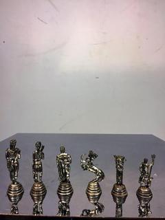 1970s Greek Mythological Two Tone Chess Set - 441422