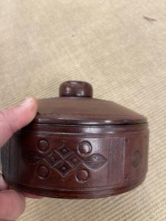 1970s Hand made decorative leather box  - 3939305