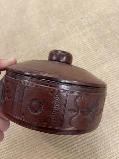 1970s Hand made decorative leather box  - 3939307