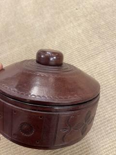 1970s Hand made decorative leather box  - 3939308