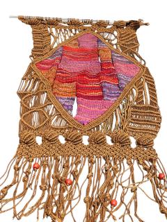 1970s Hand made one of a kind wool and rope tapestry - 4592000