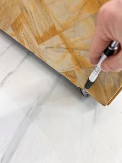 1970s Herringbone Onyx Pedestal Cocktail Tables A Pair - 3649369