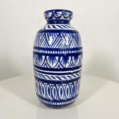 1970s Italian Cobalt Pottery Vase Handcrafted Vietri Art Campagna Italy - 2968598