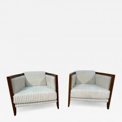 1970s Italian Modernist Lounge Chairs with Flared Frame - 4207883