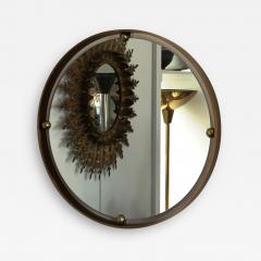 1970s Italian Round Mirror in Brass - 130828