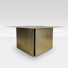 1970s Italian Square Metal Table Dining or Center table - 3914237