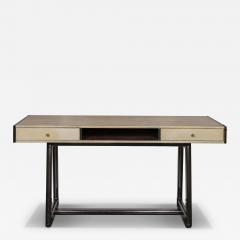 1970s Italian Wood Parchment Desk - 4250855