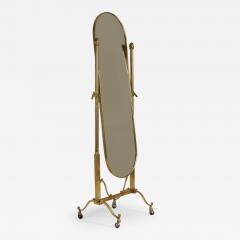 1970s Italian freestanding mirror on wheels - 3391280