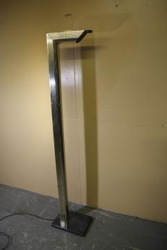 1970s L shaped brass floor lamp with two lights - 3390449