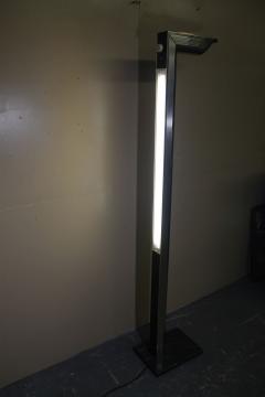 1970s L shaped brass floor lamp with two lights - 3390452