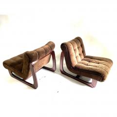 1970s Low Lounge Chairs a Pair - 1703919