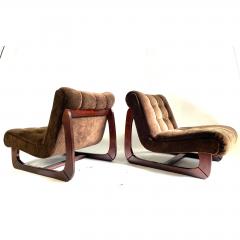 1970s Low Lounge Chairs a Pair - 1703920