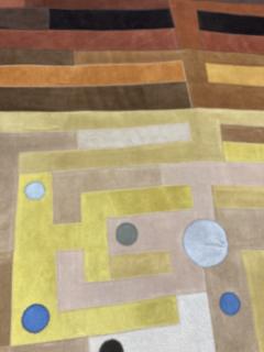 1970s Marquetry of Stitched leather tapestry signed Fabrice - 3681836