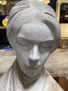 1970s Mid Century Half Bust Woman Sculpture - 2438813