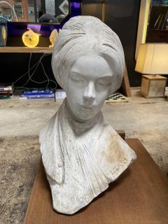 1970s Mid Century Half Bust Woman Sculpture - 2438814