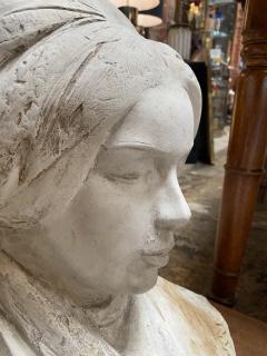 1970s Mid Century Half Bust Woman Sculpture - 2438817
