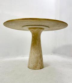 1970s Mid Century Modern Travertine Gueridon Travertine Table - 2337439