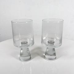 1970s Mod Set of Two Tumbler Water Goblet Crystal Glasses - 3122680