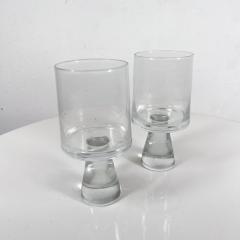 1970s Mod Set of Two Tumbler Water Goblet Crystal Glasses - 3122682