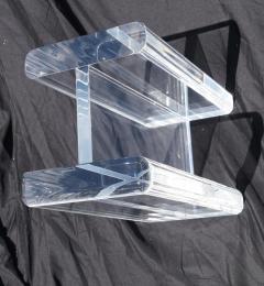 1970s Modern Hollywood Regency Contemporary Lucite Glass Top Coffee Table - 1796778