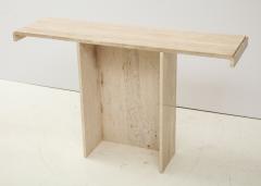 1970s Modern Italian Travertine Console - 1866728