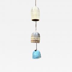 1970s Modern Wind Chime Bells Colored Stoneware Pottery - 3423413