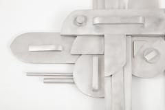 1970s Modernist Abstract Aluminum Wall Sculpture - 1515507